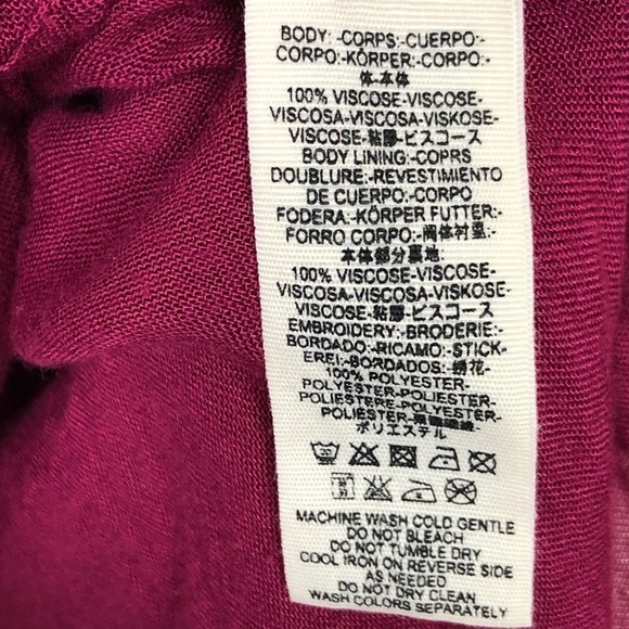 Free people burgundy embroidered dress - Picture 10 of 11